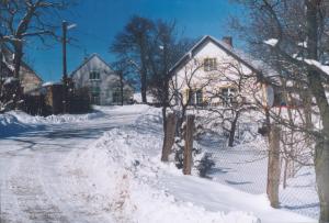 Snímek zimní krajiny v Českých Lhoticích